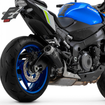 view Arrow 71938PRN Pro-Race Slip-on Exhaust, Nichrome Dark for Suzuki GSX-S1000 '21- & GX '24-