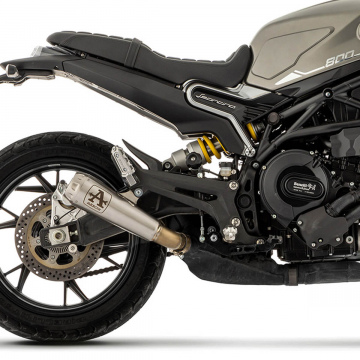 view Arrow 71944PRI Pro-Race Slip-on Exhaust, Nichrome for Benelli Leoncino 800 '22-'24