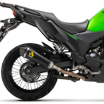 view Arrow 71949XKN X-Kone Slip-on Exhaust, Nichrome Dark for Kawasaki Versys-X 300 '17-'20