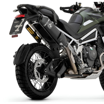 view Arrow 72002VAN Veloce Racing Exhaust, Dark(No Sidebags) for Triumph Tiger 1200 '22-