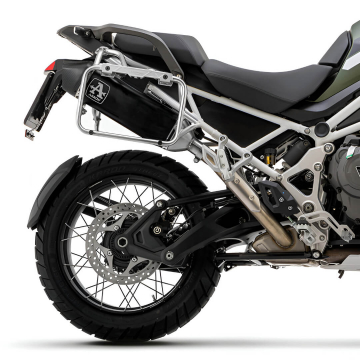view Arrow 72003VAN Veloce Racing Exhaust, Dark(for Sidebags) for Triumph Tiger 1200 '22-'24