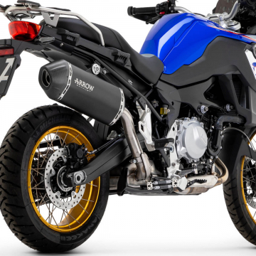 view Arrow 72010SKN Sonora Racing Slip-on Exhaust, Titanium Dark for BMW F850GS '21-'24
