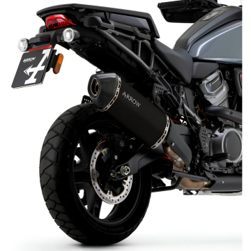 Arrow 72507SKN Sonora Slip-on Exhaust, Titanium Dark for Harley 1250 Pan America '20-'24