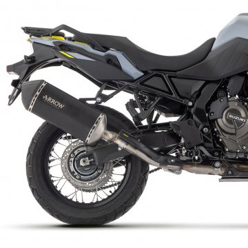 Arrow 72511SKN Sonora Slip-on Exhaust, Titanium Dark for Suzuki V-Strom 800DE (2023-)