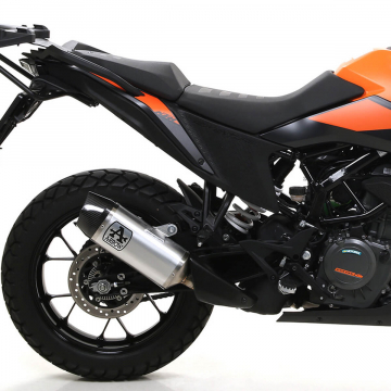 view Arrow 72627AK Indy Race Slip-on Exhaust, Aluminum for KTM 390 Adventure '20-'23