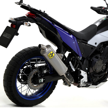 view Arrow 72628PO Indy Race Slip-on Exhaust, Titanium for Yamaha Tenere 700 '19-'24