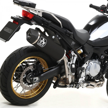 view Arrow 72629AKN Maxi Race-Tech Slip-on Exhaust, Aluminum Dark for BMW F850GS '18-'20