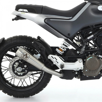 view Arrow Pro-Race Exhaust, Nichrome for Husqvarna Svartpilen/Vitpilen 125 '21-'23