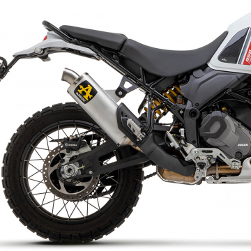 view Arrow 72638AO Indy Race Slip-on Exhaust, Aluminum for Ducati DesertX 950 '22-'24