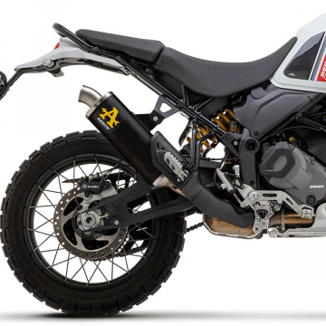 view Arrow 72638AON Indy Race Slip-on Exhaust, Aluminum Dark for Ducati DesertX 950 '22-'24