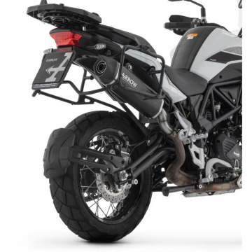 view Arrow 72644AKN Indy Race Evo Slip-on Exhaust, Aluminum Dark for Benelli TRK502X '21-'24