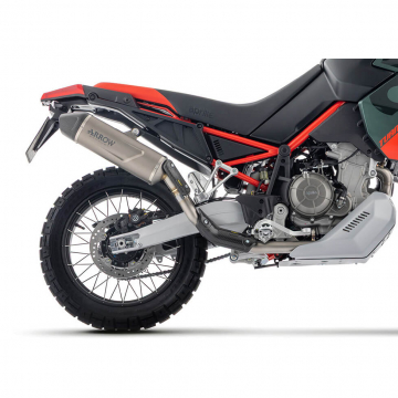view Arrow 72646PK Indy Race Evo Titanium Exhaust for Aprilia Tuareg 660 '25-