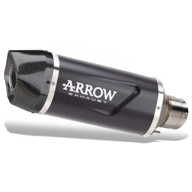 Arrow Indy-Race Evo Slip-on Exhaust, Aluminum Dark for Kawasaki