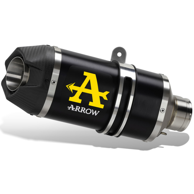 Arrow 72661AKN Indy Race Exhaust, Aluminum Dark for Yamaha Tenere