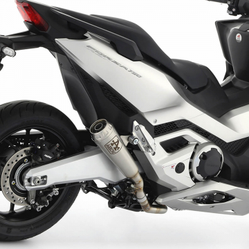 view Arrow 73518PRI Pro-Race Slip-on Exhaust, Nichrome for Honda Forza 750 '21-'23