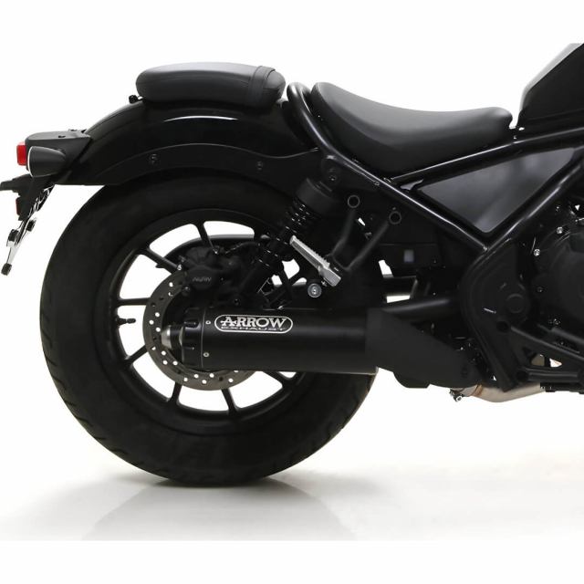 Arrow 74504RBN Rebel Slip-on Exhaust, Nichrome Dark for Honda 