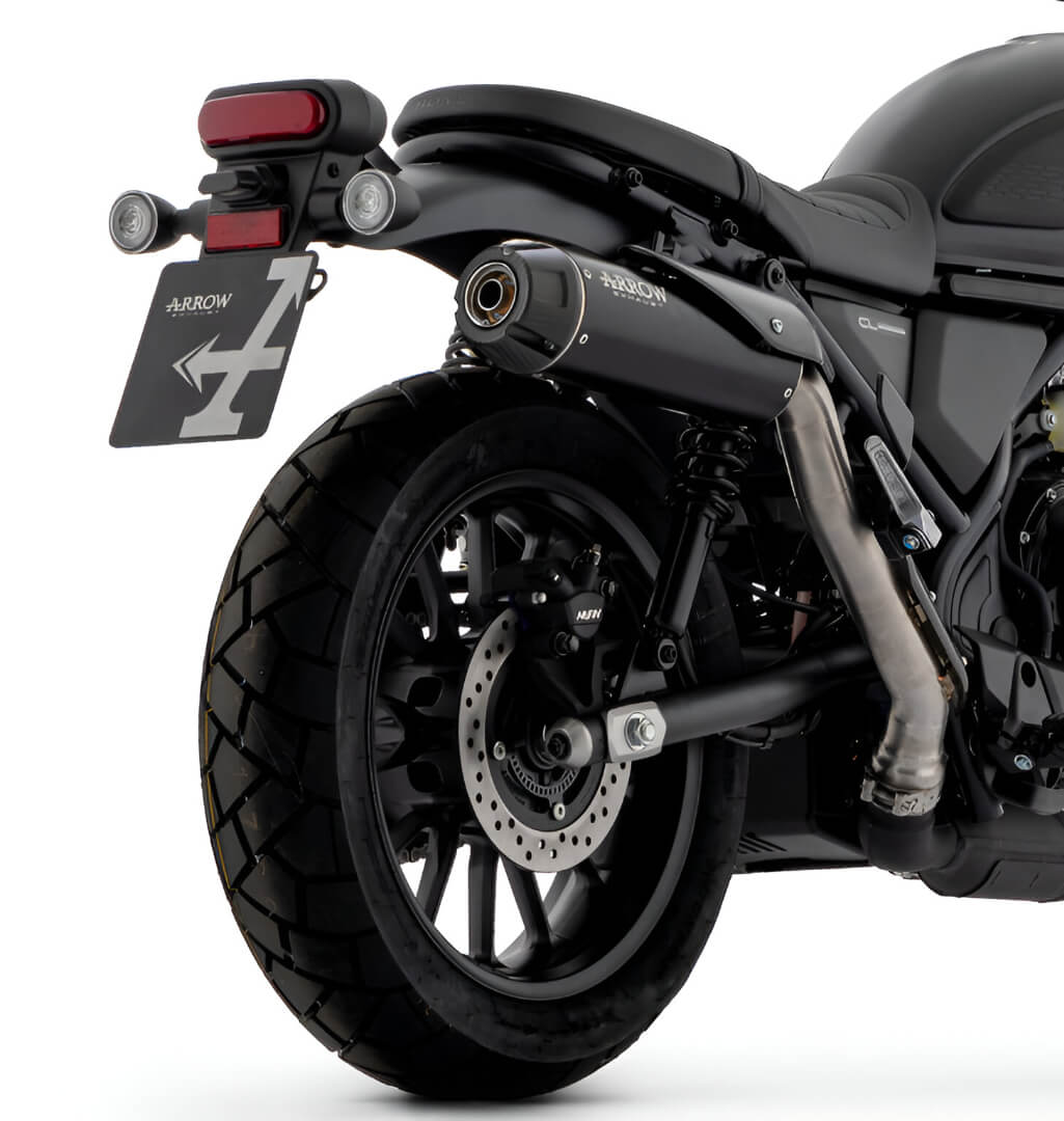 Arrow 74513RB Rebel Slip-on Exhaust, Nichrome Dark for Honda CL500