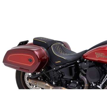 view Corbin HD-ST18-SG-SC-E Close Solo Seat, With Heat for Softail Low Rider & Sport Glide '18-