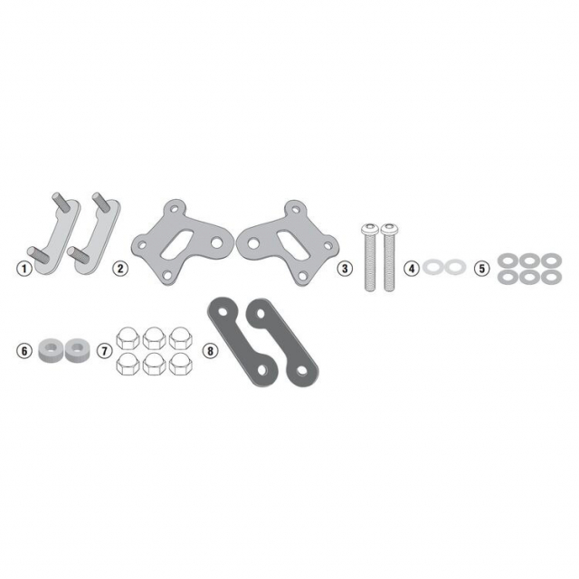 Givi A4124A Windshield Fit Kit for Kawasaki Z900RS (2018