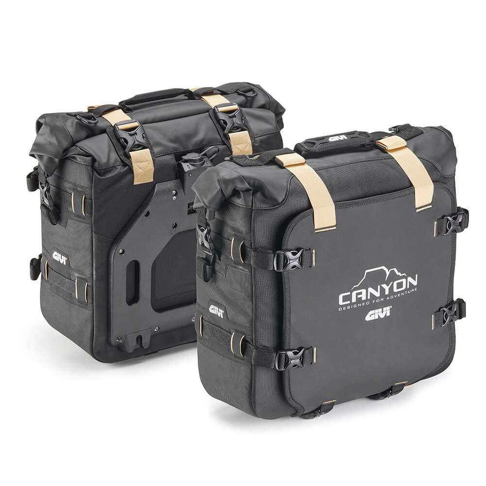 Givi GRT720B Gravel-T Canyon Monokey Waterproof Sidebags, 25 Liter