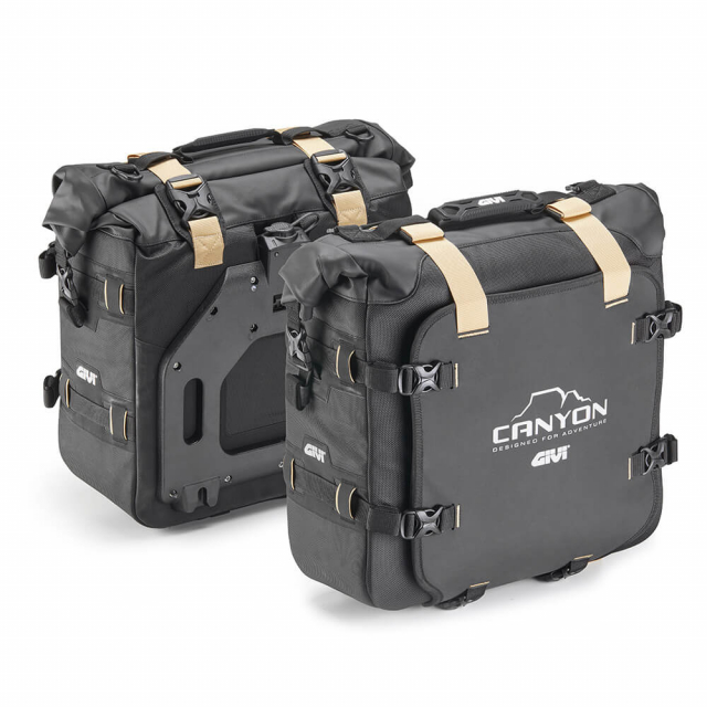 邦楽 Goody Givi GRT720B Gravel-T Canyon Monokey Waterproof Sidebags, 25 Liter