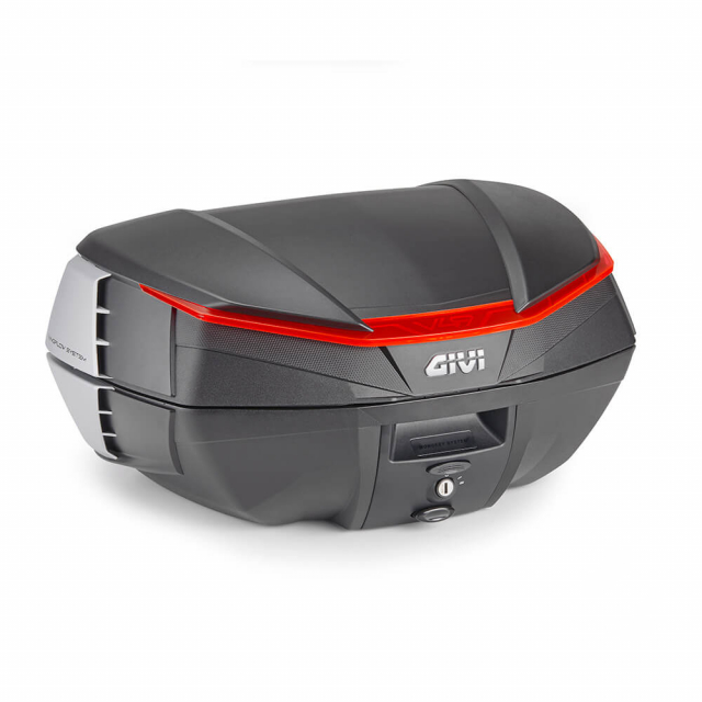 Givi V49N AIR Monokey Top Case, 49 Liter Black With Red Givi V49N AIR Monokey Top Case, 49 Liter Black With Red