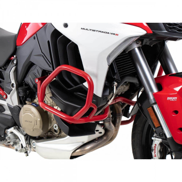 view Hepco & Becker 501.7680 00 04 Crashbars, Red for Ducati Multistrada V4 models '25-