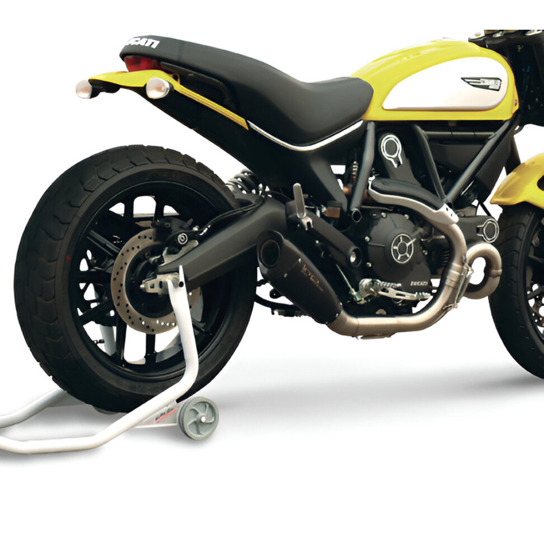 HP Corse Evoxtreme Slip-on Exhaust, Black for Ducati Scrambler 800