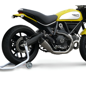 view HP Corse Evoxtreme Slip-on Exhaust, Satin for Ducati Scrambler 800 '15-