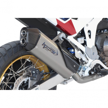 view HP Corse SPS Carbon Slip-on Exhaust, Titanium for Honda Africa Twin 1100 '20-