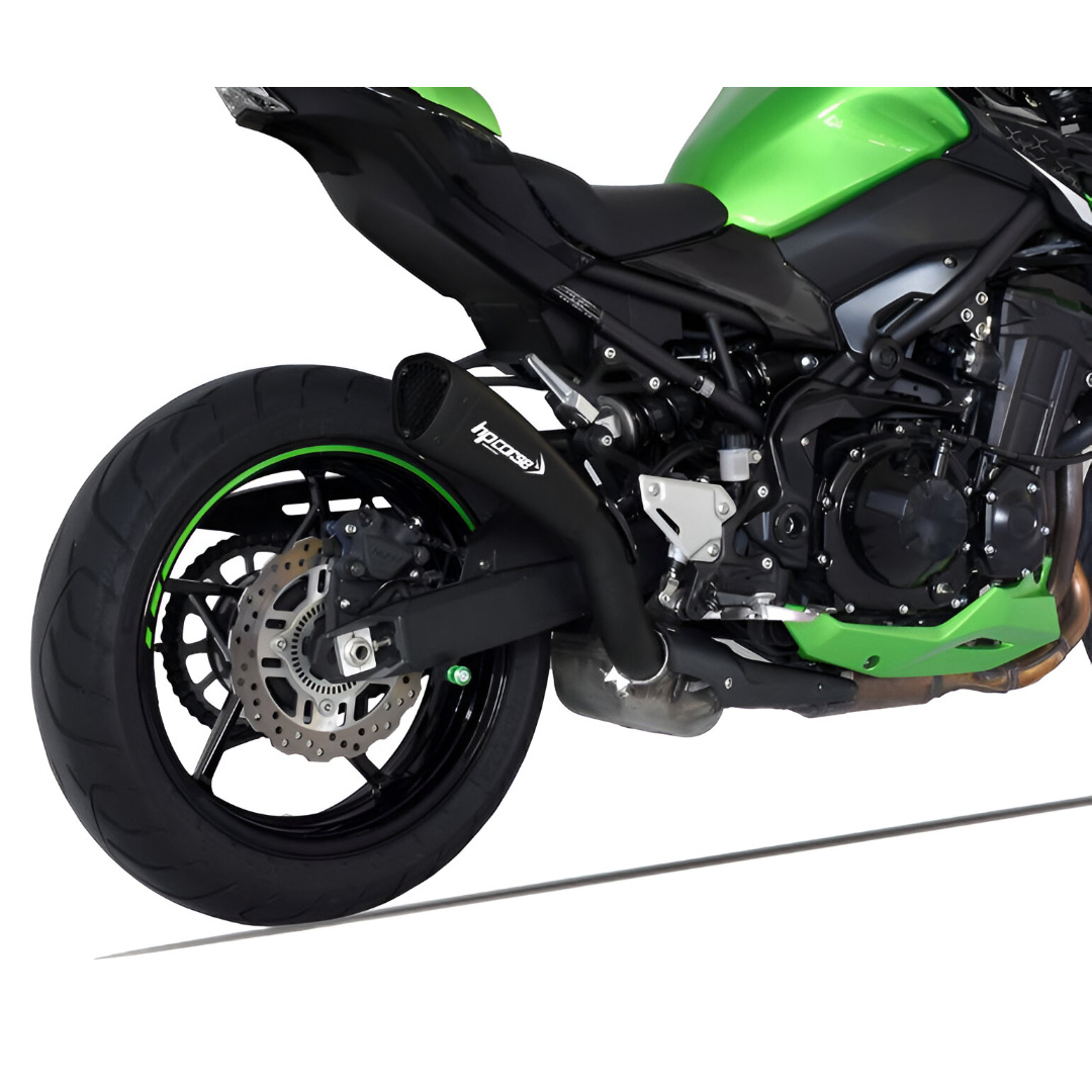 HP Corse Hydroform Short R Slip-on Exhaust, Black for Kawasaki