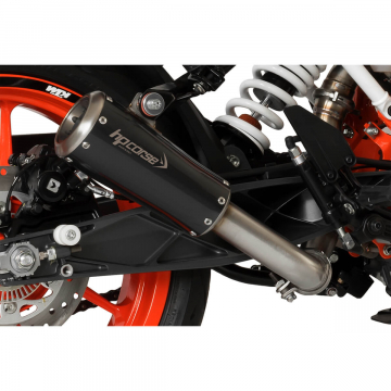 view HP Corse GP-07 Slip-on Exhaust w/ Ring Db Killer, Black for KTM 390 Duke '13-