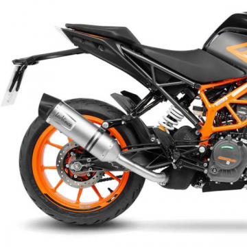 view LeoVince 14393E LV One Evo Slip-on Exhaust, Stainless for KTM 125/390 Duke '21-'23