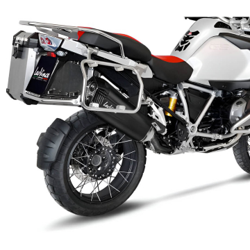 view LeoVince 15301B LV-12 Black Slip-on Exhaust for BMW R1200GS '17-'18 / R1250GS '19-'23