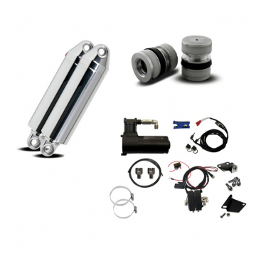 view Platinum 1686-SLT+FRTP Polished Front Pucks And Rear Air Ride Package Harley Touring