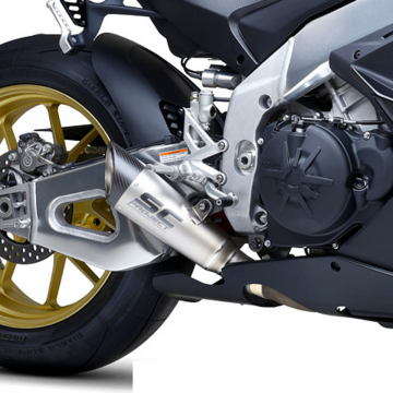 view SC-Project A27-T41T S1 Slip-on Exhaust, Titanium for Aprilia RSV4 1100 '21-