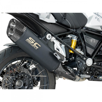 view SC-Project B26-86MB Black Titanium Adventure Exhaust for BMW R1200GS '17-'18