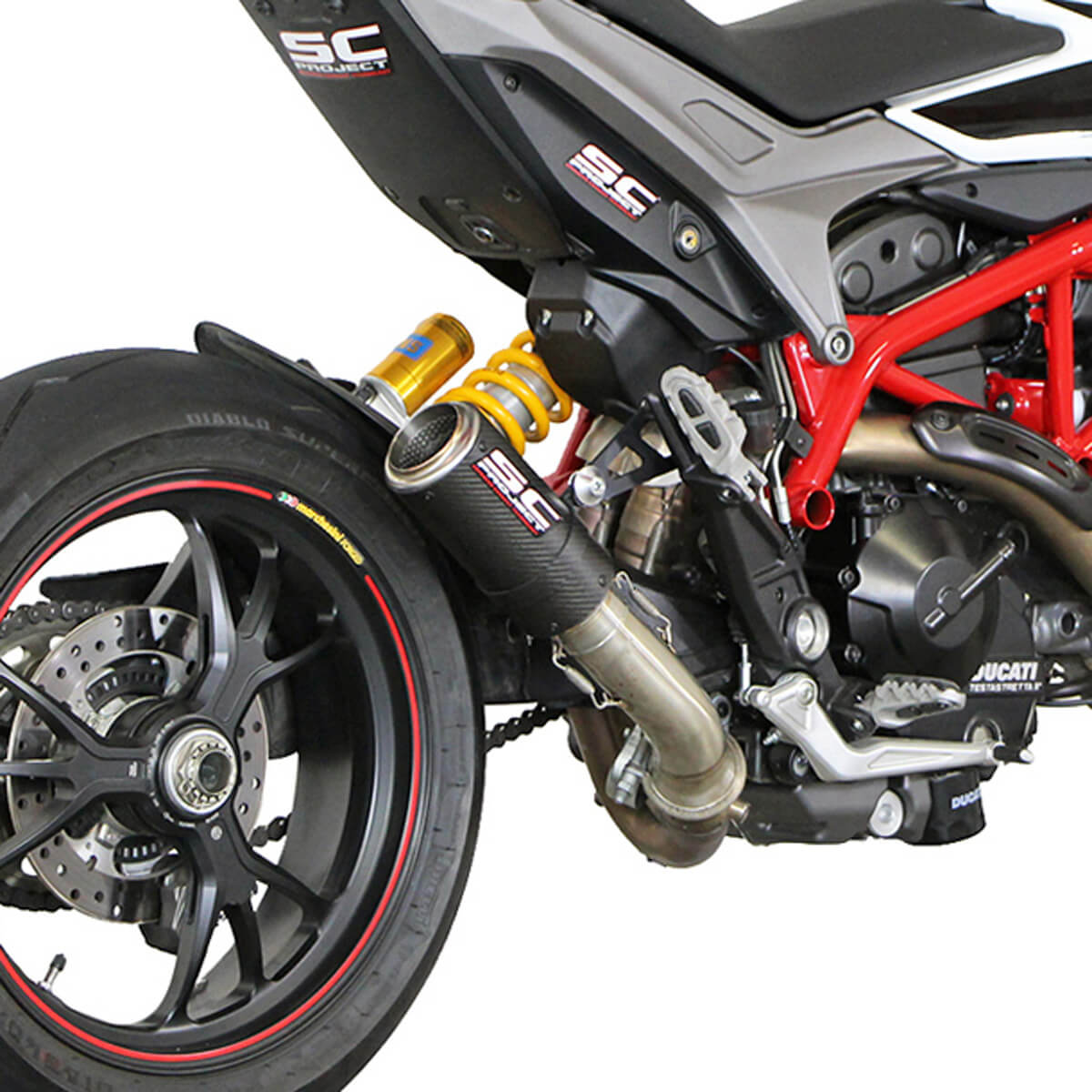 パーツ SC-PROJECT HYPERMOTARD Oval High Mount Exhaust by SC-Project Ducati / Hypermotard