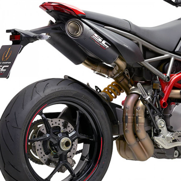 view SC-Project D31-74C S1-Carbon Slip-on Exhausts for Ducati Hypermotard 950 '19-'23