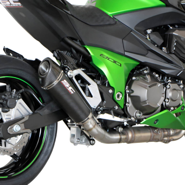 SC-Project K15-34C Conic Matte Carbon Exhaust for Kawasaki Z800 (2013-2016)