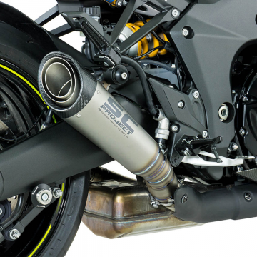 SC-Project K24-T41T S1 Slip-on Exhaust, Titanium for Kawasaki Z1000 '17-'19