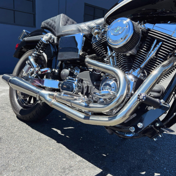 view Thunderheader 1039SS 2-into-1 Stainless Steel Exhaust for Harley Dyna '06-'17