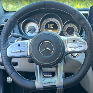 view DMP Steering Wheel AMG Style, Black for Mercedes Benz