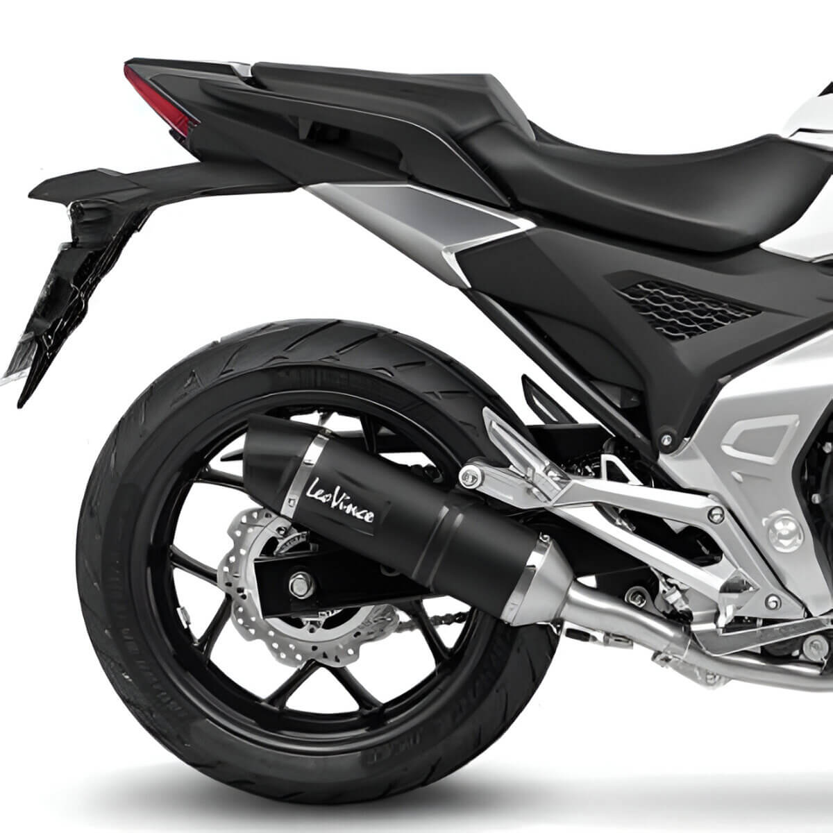 LeoVince 14387EB LV One Evo Slip-on Exhaust, Black for Honda