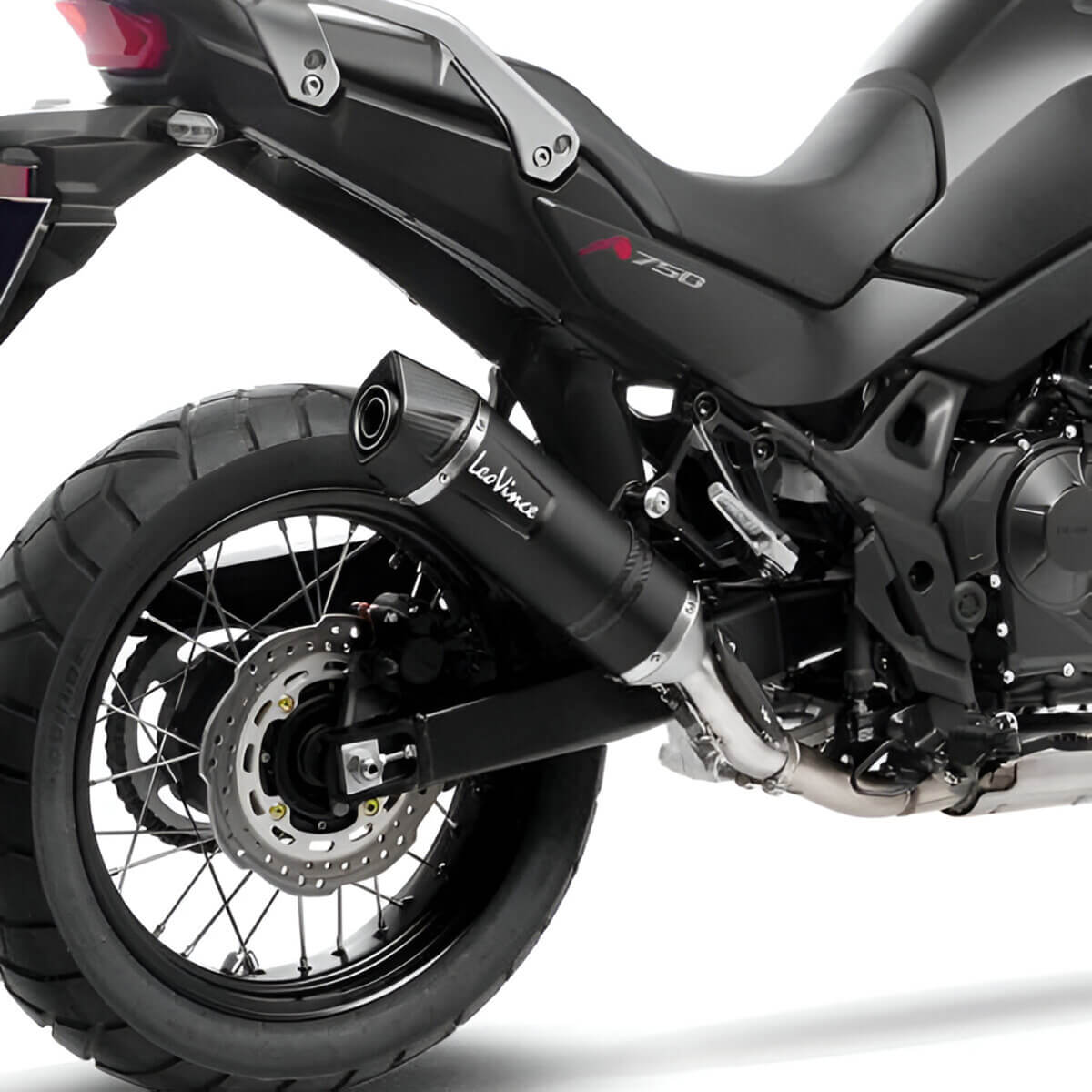 LeoVince 14440EBU LV One EVO Black Slip-on Exhaust for Honda XL750
