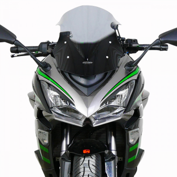 view MRA Racing Smoke-Gray Windshield "R" for Kawasaki Ninja 1100SX 2025+