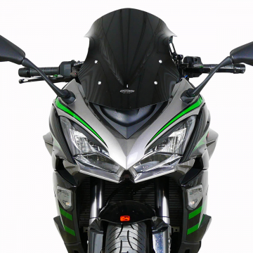 view MRA Racing Black Windshield "R" for Kawasaki Ninja 1100SX 2025+