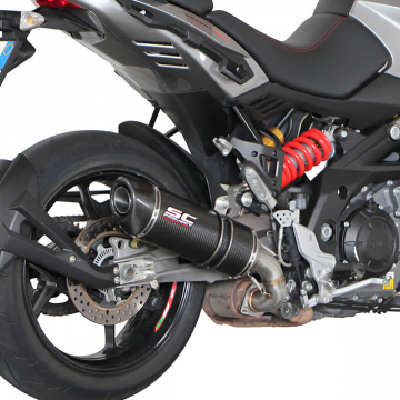 view SC-Project A13-01C Oval Exhaust for Aprilia Caponord 1200 2014-2017