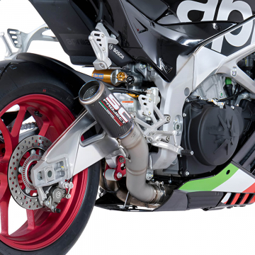 view SC-Project A18-HT36C CR-T Slip-on Exhaust, Carbon Fiber for Aprilia RSV4 RF / RR '18-'20