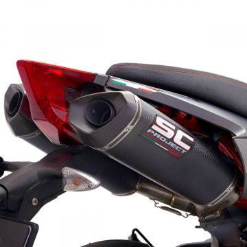 view SC-Project A19-117 SC1-M Slip-on Exhaust for Aprilia Dorsoduro 900 '18-'19